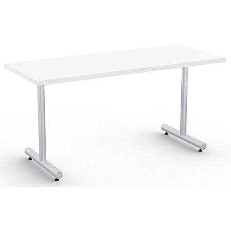 Special-T Table, Metallic Sand Base, 24inWx60inLx29inH, White SCTKING2460SWH